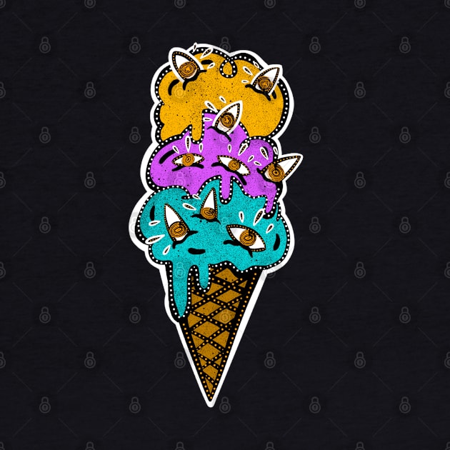 “Eyescream” ice cream with eyes sprinkles, get woke by SubtleSplit